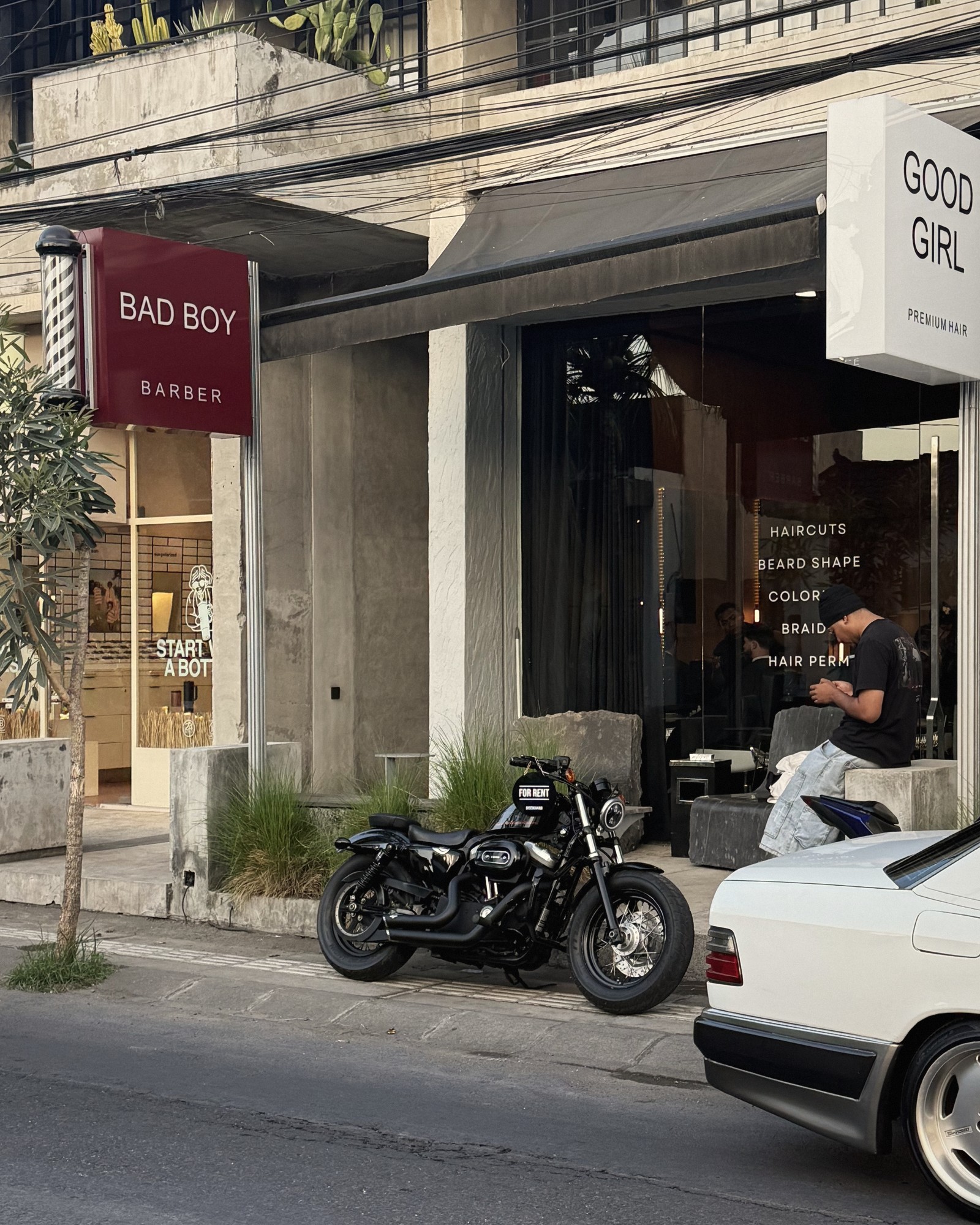 Bad Boy Barber storefront on Jalan Pantai Pererenan